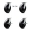Service Caster 8 Inch Kingpinless Glass Filled Nylon Wheel Caster Swivel Locks 2 Brakes, 2PK SCC-KP30S820-GFNR-BSL-2-SLB-2 - alternate 1
